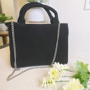 Urban Outfitters black Crossbody bag silver chain